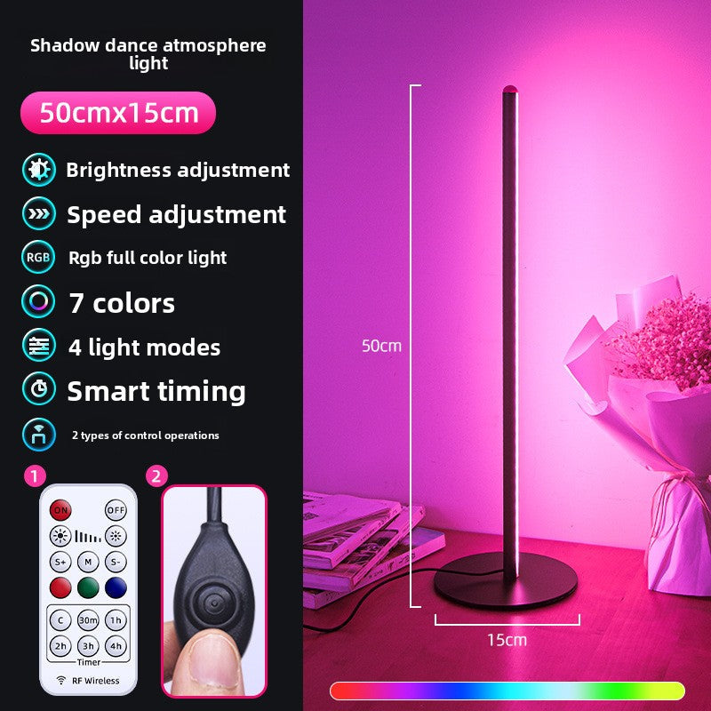 RGB Shadow Dance Atmosphere Lamp – USB Dimmable LED Mood Light with Remote