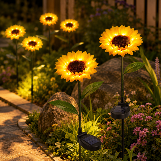Solar Powered Flower LED Garden Light