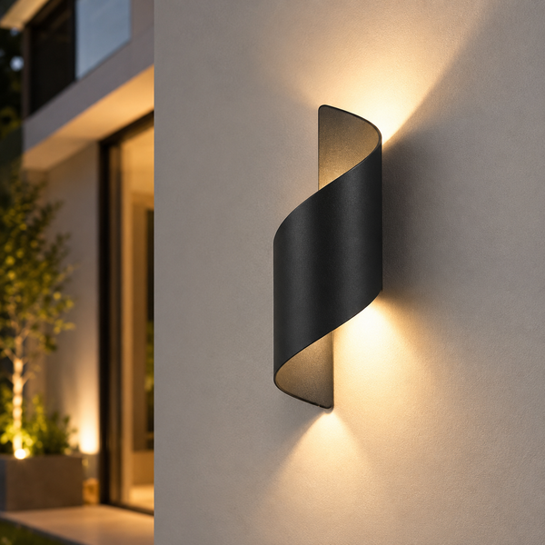 Modern Spiral LED Wall Lamp – Indoor & Outdoor Accent Light