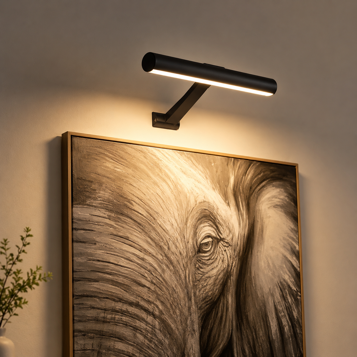 Wireless LED Picture Light Rechargeable 360° Adjustable Art Frame Wall Lamp Gallery Display Light