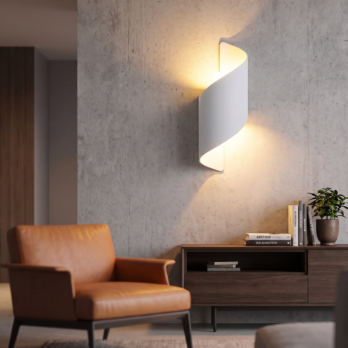 Modern Spiral LED Wall Lamp Bedside Bedroom Living Room Indoor Outdoor Wall Light