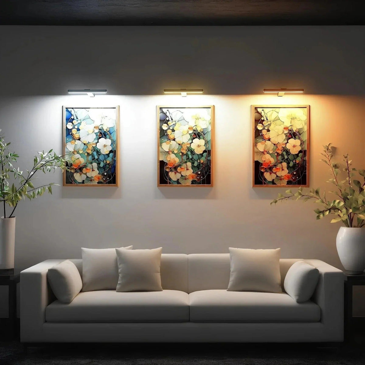 Wireless LED Picture Light Rechargeable 360° Adjustable Art Frame Wall Lamp Gallery Display Light